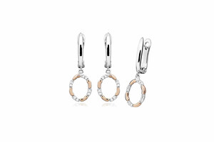 71 ZLATÁ SOUPRAVA BÍLÉ A RŮŽOVÉ ZLATO ZIRKONY