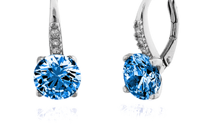 STŘÍBRNÉ NÁUŠNICE MODRÝ KÁMEN